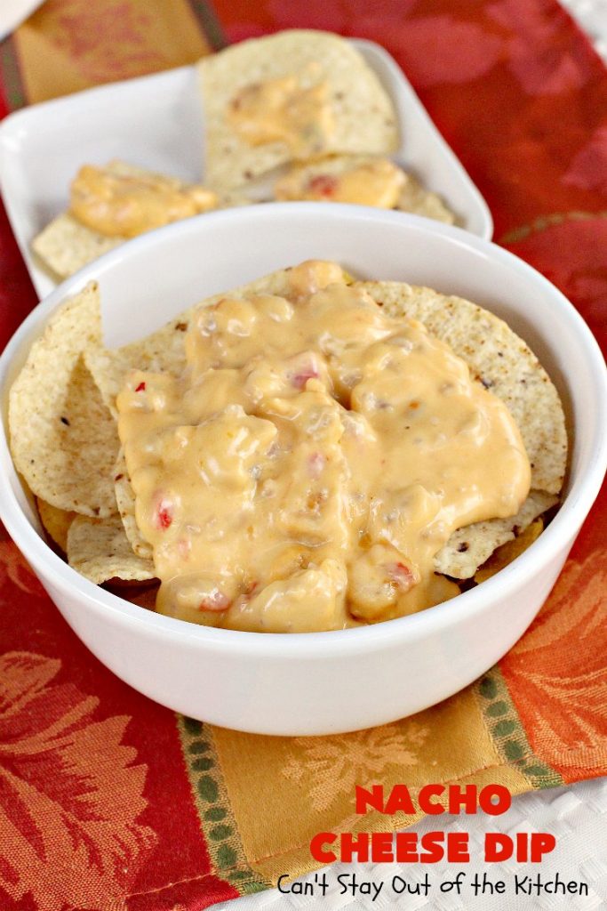 Nacho Cheese Dip | Can't Stay Out of the Kitchen | fantastic 4-ingredient #TexMex #appetizer that's fabulous for #tailgating, #NewYearsEve or #SuperBowl parties. #sausage #Velveeta