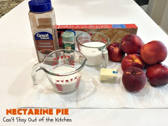 Nectarine Pie | Can't Stay Out of the Kitchen | this is absolutely the best #FruitPie ever! I never realized #nectarines tasted so great in #dessert. Better than #PeachPie! Love this #recipe. #southern #NectarinePie #cinnamon #NectarineDessert #Canbassador #WashingtonStateFruitCommission #WashingtonStoneFruitGrowers