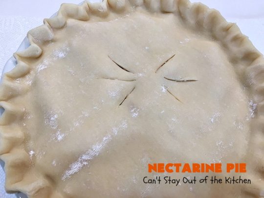 Nectarine Pie | Can't Stay Out of the Kitchen | this is absolutely the best #FruitPie ever! I never realized #nectarines tasted so great in #dessert. Better than #PeachPie! Love this #recipe. #southern #NectarinePie #cinnamon #NectarineDessert #Canbassador #WashingtonStateFruitCommission #WashingtonStoneFruitGrowers