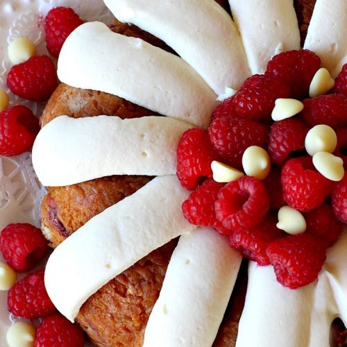 Nothing Bundt Cakes White Chocolate Raspberry Cake Copycat | Can't Stay Out of the Kitchen | this spectacular #CopycatRecipe will rock your world! #WhiteChocolate & #RaspberryPieFilling combined with #CreamCheese frosting make this a #dessert you won't be able to resist! #NothingBundtCakes #cake #holiday #ChocolateDessert #RaspberryDessert #HolidayDessert #NothingBundtCakesWhiteChocolateRaspberryCakeCopycat #recipe #copycat