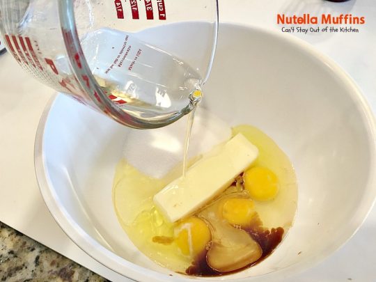 Nutella Muffins | Can't Stay Out of the Kitchen | you'll be drooling after one bite of these spectacular #nutella #muffins! Great for #breakfast or #dessert!