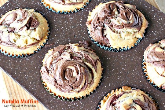 Nutella Muffins | Can't Stay Out of the Kitchen | you'll be drooling after one bite of these spectacular #nutella #muffins! Great for #breakfast or #dessert!