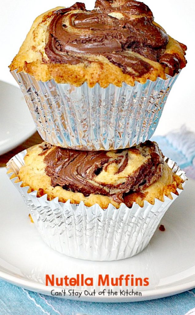 Nutella Muffins | Can't Stay Out of the Kitchen | you'll be drooling after one bite of these spectacular #nutella #muffins! Great for #breakfast or #dessert!
