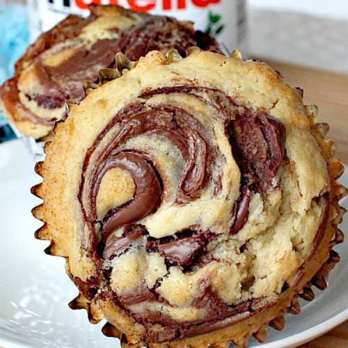 Nutella Muffins | Can't Stay Out of the Kitchen | you'll be drooling after one bite of these spectacular #nutella #muffins! Great for #breakfast or #dessert!