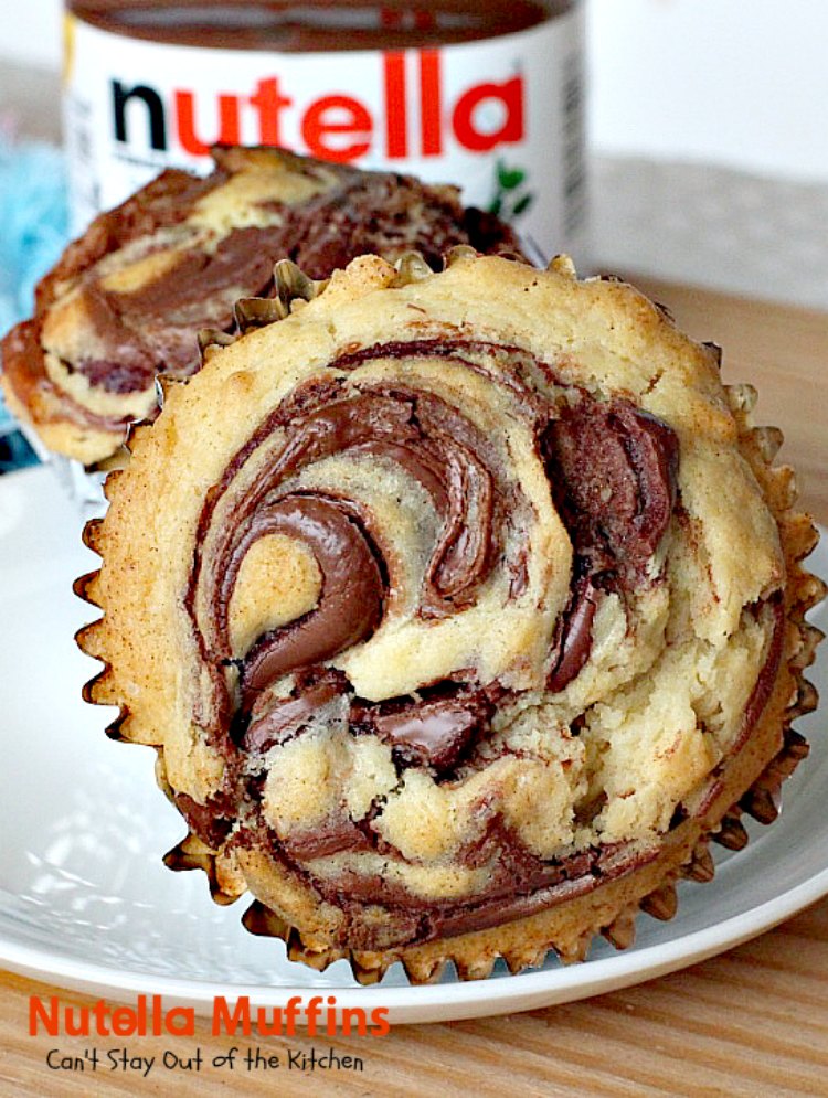 Nutella Muffins | Can't Stay Out of the Kitchen | you'll be drooling after one bite of these spectacular #nutella #muffins! Great for #breakfast or #dessert!