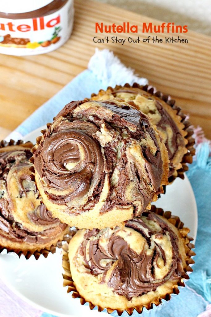 Nutella Muffins | Can't Stay Out of the Kitchen | you'll be drooling after one bite of these spectacular #nutella #muffins! Great for #breakfast or #dessert!