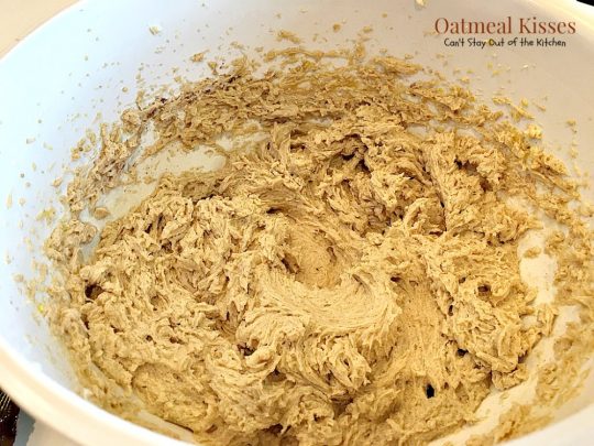 Oatmeal Kisses | Can't Stay Out of the Kitchen | These delightful #oatmeal #cookies have a hint of #cinnamon and a #Hershey'skiss pressed in the center of each one. #dessert #chocolate
