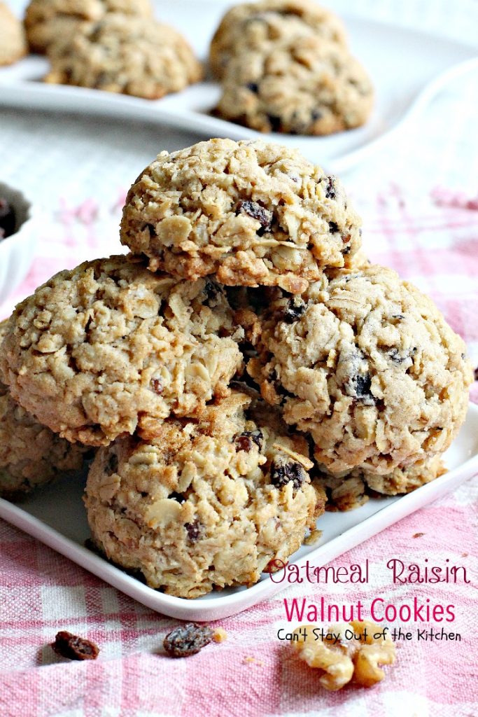 Oatmeal Raisin Walnut Cookies | Can't Stay Out of the Kitchen | an old-fashioned favorite #cookie filled with #raisins #oatmeal and #walnuts. Great for #holiday #baking. #dessert