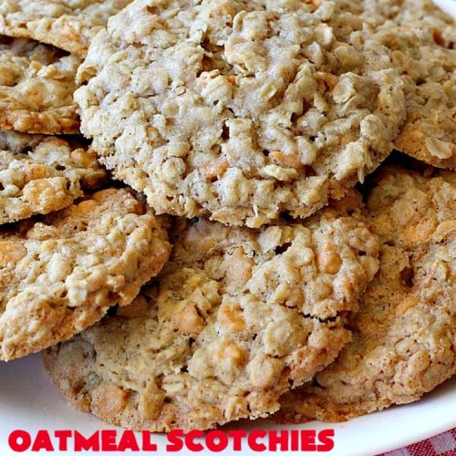 Oatmeal Scotchies | Can't Stay Out of the Kitchen | this vintage #recipe is still the best comfort food if you enjoy #OatmealCookies. These include #ButterscotchChips & #cinnamon. Delightful for #tailgating parties, school lunches, potlucks & backyard BBQs. #Oatmeal #cookies #dessert #OatmealScotchies #ButterscotchDessert