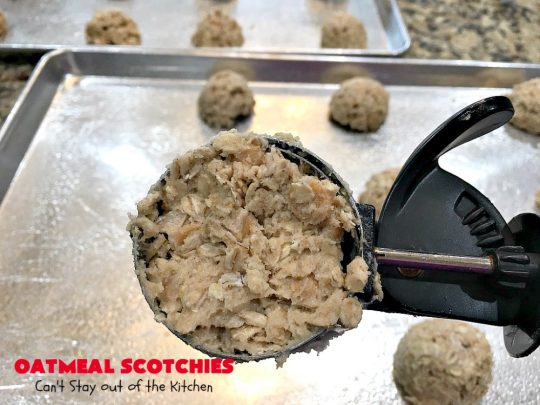 Oatmeal Scotchies | Can't Stay Out of the Kitchen | this vintage #recipe is still the best comfort food if you enjoy #OatmealCookies. These include #ButterscotchChips & #cinnamon. Delightful for #tailgating parties, school lunches, potlucks & backyard BBQs. #Oatmeal #cookies #dessert #OatmealScotchies #ButterscotchDessert