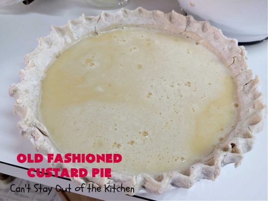 Old Fashioned Custard Pie | Can't Stay Out of the Kitchen | this delicious #pie is so mouthwatering yet easy to make. It makes a great #dessert especially when you need one whipped up in a jiffy. It's always been one of my kid's favorite pie recipes because it's not overly sweet. #CustardPie #MomsCustardPie #OldFashionedCustardPie #EasyCustardPie