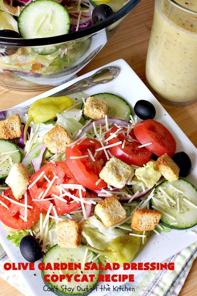 Olive Garden Salad Dressing Copycat Recipe | Can't Stay Out of the Kitchen | this is the BEST #OliveGarden #CopycatRecipe for #SaladDressing I've ever eaten. Absolutely delicious & can be mixed up in about 5 minutes! Wonderful for family, company or #holiday dinners. #salad #OliveGardenSaladDressing #OliveGardenSaladDressingCopycatRecipe