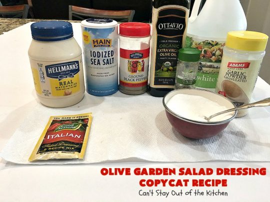 Olive Garden Salad Dressing Copycat Recipe | Can't Stay Out of the Kitchen | this is the BEST #OliveGarden #CopycatRecipe for #SaladDressing I've ever eaten. Absolutely delicious & can be mixed up in about 5 minutes! Wonderful for family, company or #holiday dinners. #salad #OliveGardenSaladDressing #OliveGardenSaladDressingCopycatRecipe