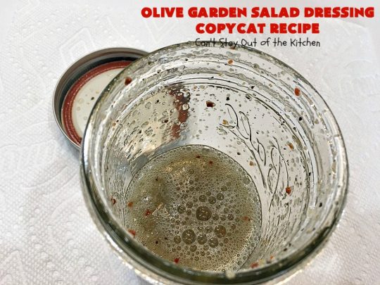 Olive Garden Salad Dressing Copycat Recipe | Can't Stay Out of the Kitchen | this is the BEST #OliveGarden #CopycatRecipe for #SaladDressing I've ever eaten. Absolutely delicious & can be mixed up in about 5 minutes! Wonderful for family, company or #holiday dinners. #salad #OliveGardenSaladDressing #OliveGardenSaladDressingCopycatRecipe