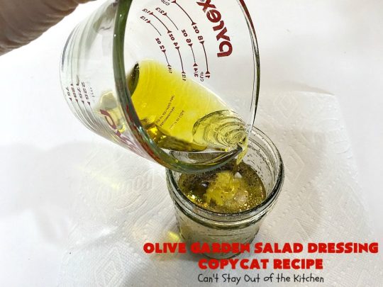 Olive Garden Salad Dressing Copycat Recipe | Can't Stay Out of the Kitchen | this is the BEST #OliveGarden #CopycatRecipe for #SaladDressing I've ever eaten. Absolutely delicious & can be mixed up in about 5 minutes! Wonderful for family, company or #holiday dinners. #salad #OliveGardenSaladDressing #OliveGardenSaladDressingCopycatRecipe