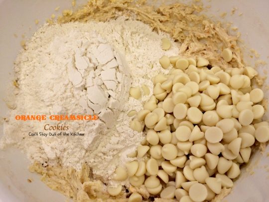 Orange Creamsicle Cookies | Can't Stay Out of the Kitchen | these lovely #cookies are filled with #orange zest and #whitechocolatechips. #dessert #chocolate
