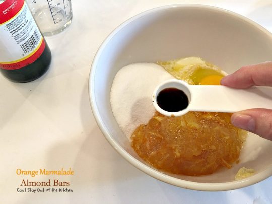 Orange Marmalade Almond Bars | Can't Stay Out of the Kitchen | these amazing bars have a shortbread crust, #orangemarmalade filling & #almonds on top. Great #dessert for #holiday baking. #cookie