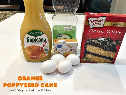 Orange Poppyseed Cake | Can't Stay Out of the Kitchen | this fantastic #cake is so easy & delicious. We serve it for dinner or as a #breakfast #coffeecake. Terrific for company or #holidays like #MothersDay or #FathersDay. #dessert #OrangePoppySeedCake #OrangeCake #OrangeDessert #HolidayDessert #MothersDayDessert #FathersDayDessert