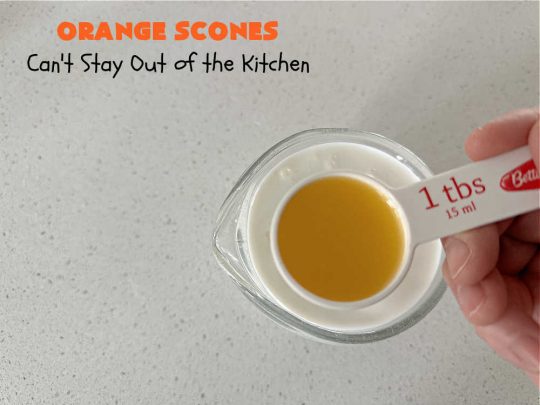Orange Scones | Can't Stay Out of the Kitchen | these luscious #OrangeScones contain #OrangeJuice & #CandiedOrangePeel in the #scone & more #OJ & #OrangeZest in the icing. They're terrific for #holiday #breakfast or #brunch menus, including #Thanksgiving, #Christmas or #NewYearsDay or any day in between! Softer & sweeter than traditional scones, your family & friends will swoon over these. #orange #HolidayBreakfast #ParadiseFruit