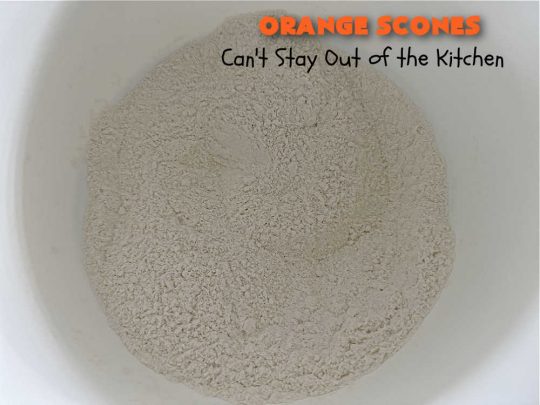 Orange Scones | Can't Stay Out of the Kitchen | these luscious #OrangeScones contain #OrangeJuice & #CandiedOrangePeel in the #scone & more #OJ & #OrangeZest in the icing. They're terrific for #holiday #breakfast or #brunch menus, including #Thanksgiving, #Christmas or #NewYearsDay or any day in between! Softer & sweeter than traditional scones, your family & friends will swoon over these. #orange #HolidayBreakfast #ParadiseFruit