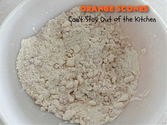Orange Scones | Can't Stay Out of the Kitchen | these luscious #OrangeScones contain #OrangeJuice & #CandiedOrangePeel in the #scone & more #OJ & #OrangeZest in the icing. They're terrific for #holiday #breakfast or #brunch menus, including #Thanksgiving, #Christmas or #NewYearsDay or any day in between! Softer & sweeter than traditional scones, your family & friends will swoon over these. #orange #HolidayBreakfast #ParadiseFruit