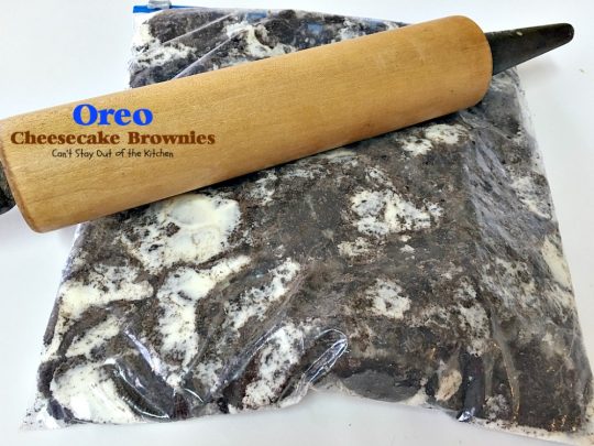 Oreo Cheesecake Brownies | Can't Stay Out of the Kitchen | these #brownies are divine! They have a scrumptious #cheesecake layer along with #Oreo #cookie dough. Amazing. #chocolate #dessert
