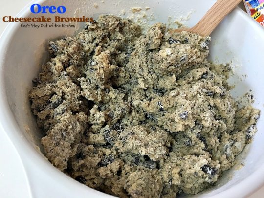 Oreo Cheesecake Brownies | Can't Stay Out of the Kitchen | these #brownies are divine! They have a scrumptious #cheesecake layer along with #Oreo #cookie dough. Amazing. #chocolate #dessert