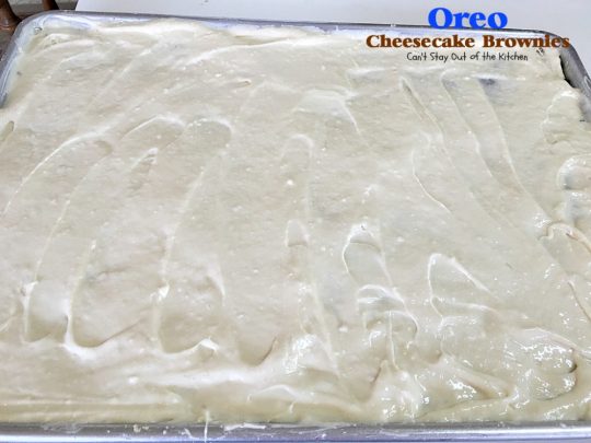 Oreo Cheesecake Brownies | Can't Stay Out of the Kitchen | these #brownies are divine! They have a scrumptious #cheesecake layer along with #Oreo #cookie dough. Amazing. #chocolate #dessert