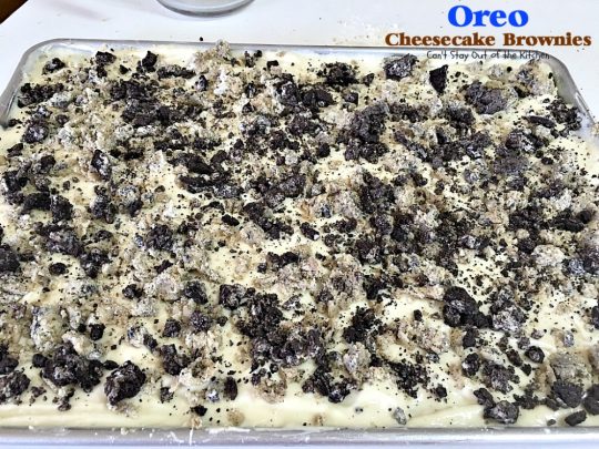Oreo Cheesecake Brownies | Can't Stay Out of the Kitchen | these #brownies are divine! They have a scrumptious #cheesecake layer along with #Oreo #cookie dough. Amazing. #chocolate #dessert