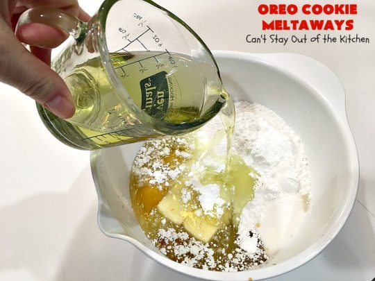 Oreo Cookie Meltaways | Can't Stay Out of the Kitchen | these over-the-top #cookies simply dissolve in your mouth! They're rich, decadent, chocolaty and so enjoyable! If you like #Oreos, you'll love them in this #dessert. #chocolate #OreoDessert #ChocolateDessert #ChristmasCookieExchange #tailgating
