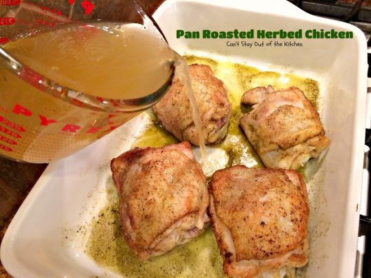 Pan Roasted Herbed Chicken | Can't Stay Out of the Kitchen | easy, simple & delectable #chicken entree that's healthy, low calorie and #glutenfree.