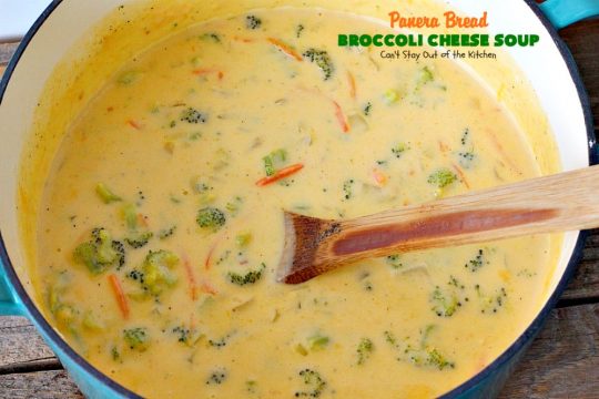 Panera Bread Broccoli Cheese Soup | Can't Stay Out of the Kitchen | this #copycat recipe is spectacular. This is the best #broccoli #cheese #soup I've ever tasted. So easy, too--only takes about 30 minutes! #panerabread #glutenfree