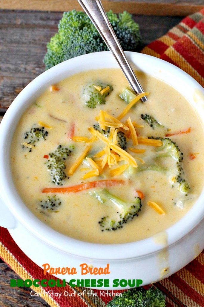 Panera Bread Broccoli Cheese Soup | Can't Stay Out of the Kitchen | this #copycat recipe is spectacular. This is the best #broccoli #cheese #soup I've ever tasted. So easy, too--only takes about 30 minutes! #panerabread #glutenfree