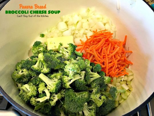 Panera Bread Broccoli Cheese Soup | Can't Stay Out of the Kitchen | this #copycat recipe is spectacular. This is the best #broccoli #cheese #soup I've ever tasted. So easy, too--only takes about 30 minutes! #panerabread #glutenfree