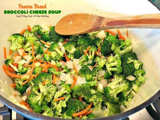 Panera Bread Broccoli Cheese Soup | Can't Stay Out of the Kitchen | this #copycat recipe is spectacular. This is the best #broccoli #cheese #soup I've ever tasted. So easy, too--only takes about 30 minutes! #panerabread #glutenfree