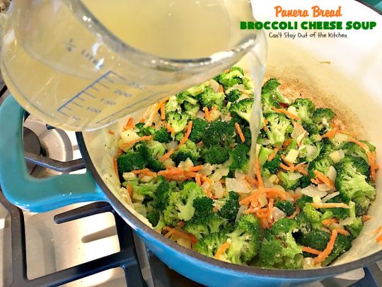 Panera Bread Broccoli Cheese Soup | Can't Stay Out of the Kitchen | this #copycat recipe is spectacular. This is the best #broccoli #cheese #soup I've ever tasted. So easy, too--only takes about 30 minutes! #panerabread #glutenfree