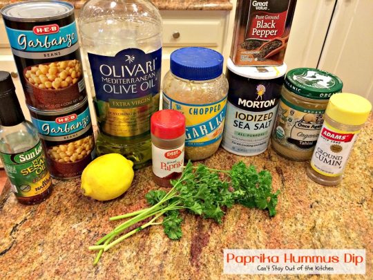 Paprika Hummus Dip | Can't Stay Out of the Kitchen | this healthy, low-calorie #appetizer is a great #tailgating snack. #glutenfree #vegan