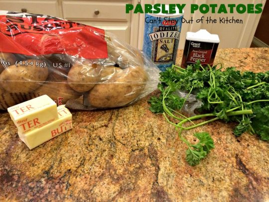 Parsley Potatoes | Can't Stay Out of the Kitchen | this vintage #potato #recipe is a family favorite. It's quick, easy & uses only a handful of ingredients. It's a wonderful #SideDish for company or #holidays like #MothersDay or #FathersDay. #ParsleyPotatoes #MothersDaySideDish #FathersDaySideDish #GlutenFree #Healthy #LowCalorie #CleanEating