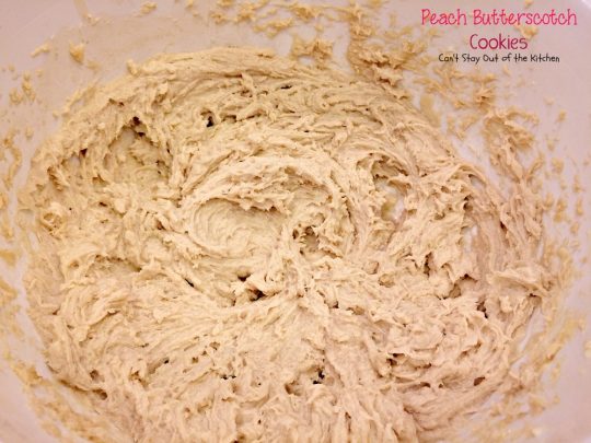 Peach Butterscotch Cookies | Can't Stay Out of the Kitchen | these lovely #cookies melt in your mouth. #Peaches and #butterscotchchips make these cookies to die for! #dessert