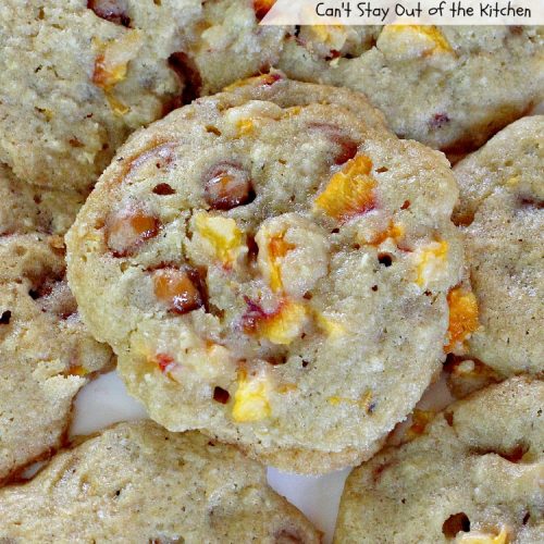 Peach Caramel Cookies | Can't Stay Out of the Kitchen