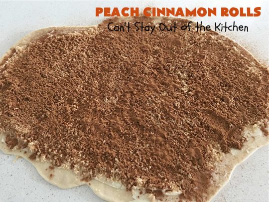 Peach Cinnamon Rolls | Can't Stay Out of the Kitchen | these #CinnamonRolls will rock your world! Perfect for a #holiday #breakfast or #brunch like #Thanksgiving, #Christmas or #Easter. Family & friends will love these rolls. #peaches #PeachCinnamonRollsPeach Cinnamon Rolls | Can't Stay Out of the Kitchen | these #CinnamonRolls will rock your world! Perfect for a #holiday #breakfast or #brunch like #Thanksgiving, #Christmas or #Easter. Family & friends will love these rolls. #peaches #PeachCinnamonRolls