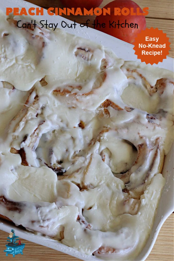 Peach Cinnamon Rolls | Can't Stay Out of the Kitchen | these #CinnamonRolls will rock your world! Perfect for a #holiday #breakfast or #brunch like #Thanksgiving, #Christmas or #Easter. Family & friends will love these rolls. #peaches #PeachCinnamonRollsPeach Cinnamon Rolls | Can't Stay Out of the Kitchen | these #CinnamonRolls will rock your world! Perfect for a #holiday #breakfast or #brunch like #Thanksgiving, #Christmas or #Easter. Family & friends will love these rolls. #peaches #PeachCinnamonRolls