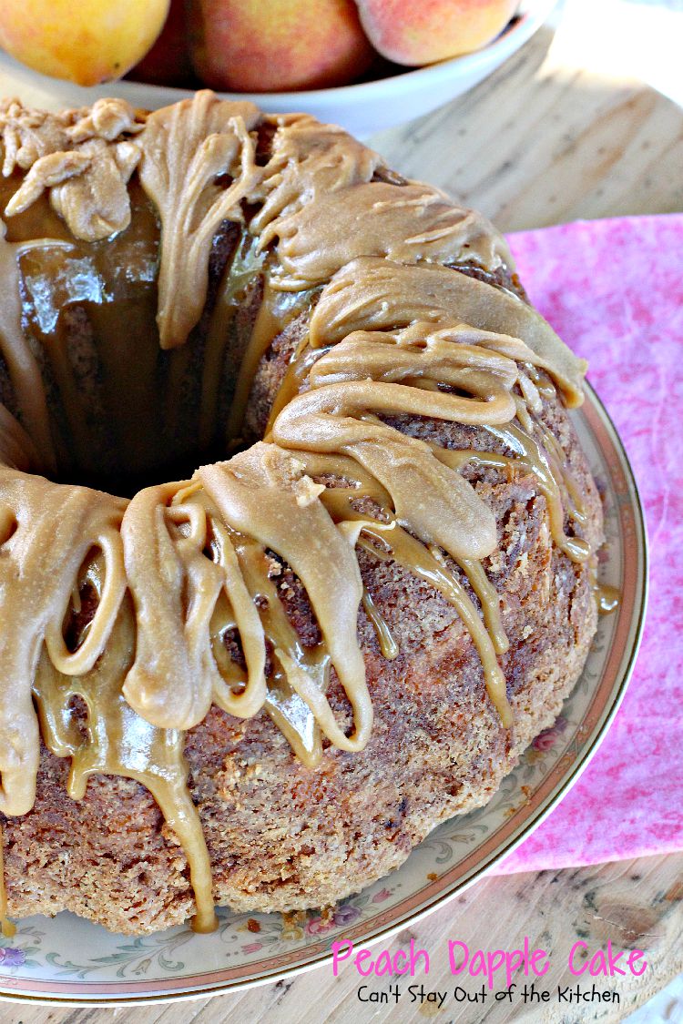 Peach Dapple Cake | Can't Stay Out of the Kitchen
