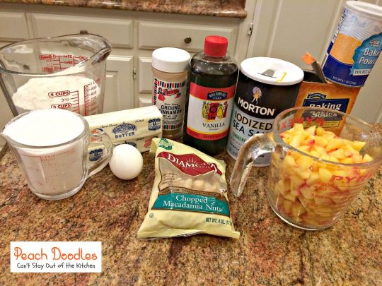Peach Doodles | Can't Stay Out of the Kitchen | #peaches and #macadamianuts fill these delicious #cookies. You'll be coming back for more! #dessert