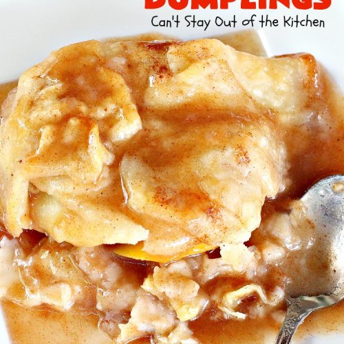 Best Ever Peach Dumplings | Can't Stay Out of the Kitchen | these #peach #dumplings are absolutely irresistible. One bite & you'll be hooked forever! This homemade from scratch recipe is a little more work than some #recipes but it's worth it. Our company always loves it when I make this spectacular #dessert. #holidays #FourthofJuly #LaborDay