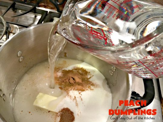 Best Ever Peach Dumplings | Can't Stay Out of the Kitchen | these #peach #dumplings are absolutely irresistible. One bite & you'll be hooked forever! This homemade from scratch recipe is a little more work than some #recipes but it's worth it. Our company always loves it when I make this spectacular #dessert. #holidays #FourthofJuly #LaborDay