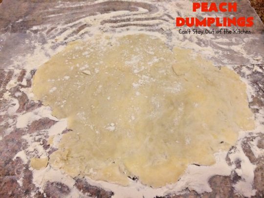 Best Ever Peach Dumplings | Can't Stay Out of the Kitchen | these #peach #dumplings are absolutely irresistible. One bite & you'll be hooked forever! This homemade from scratch recipe is a little more work than some #recipes but it's worth it. Our company always loves it when I make this spectacular #dessert. #holidays #FourthofJuly #LaborDay