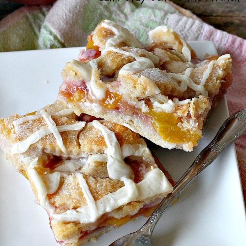 Peach Slab Pie | Can't Stay Out of the Kitchen | This #peachpie #recipe is spectacular. It's the perfect treat for #summer #holiday fun or #fall baking when fresh #peaches are still in season. Everyone raved over this #dessert. #peachdessert #CANbassador #WashingtonStateFruitCommission #WashingtonStateStoneFruitGrowers