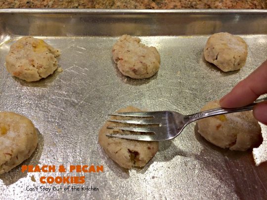 Peach and Pecan Cookies | Can't Stay Out of the Kitchen | this easy 6-ingredient #recipe is wonderful for summer #holiday fun, backyard barbecues or potlucks. These #cookies are totally scrumptious & a terrific way to use fresh #peaches when in season. #dessert #pecans #peachdessert