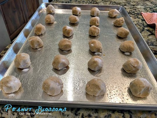 Peanut Blossoms | Can't Stay Out of the Kitchen | fabulous #peanutbutter #cookies are stuffed with a #HersheysKiss and are great for #christmas parties. #dessert #chocolate